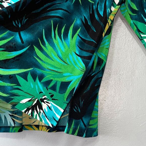 Studio Works Plus Size 1X Skirt Top Outfit Tropical Travel Stretch Knit Resort - Picture 7 of 16
